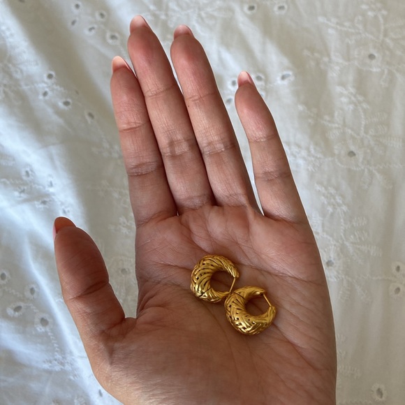 Small Huggie Hoop Earrings - Picture 3 of 3